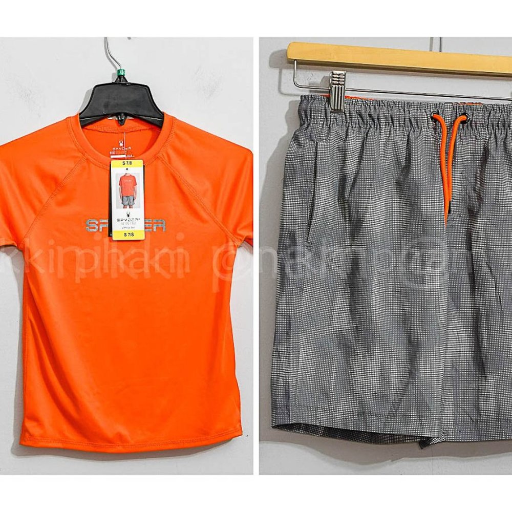 Spyder BOYS Youth 2-piece Swim Set ORANGE